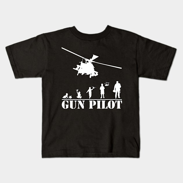 Gun Pilot - Progression of the Gun Pilot Kids T-Shirt by Aviation Designs